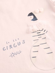 Pale Pink Circus Girl - تيشرت بكُم قصير من القطن 100% (3 أشهر-7 سنوات) - صورة 3 من 4