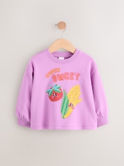Purple Character Long Sleeve 100% Cotton T-Shirt (3mths-7yrs) - Image 4 of 7