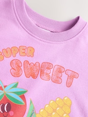 Purple Character Long Sleeve 100% Cotton T-Shirt (3mths-7yrs) - Image 6 of 7