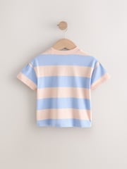 Blue/Pink Stripe Bunny 100% Cotton Short Sleeve T-Shirt (3mths-7yrs) - Image 2 of 4