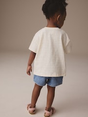 Cream Padded Duck Short Sleeve 100% Cotton T-Shirt (3mths-7yrs) - Image 3 of 8