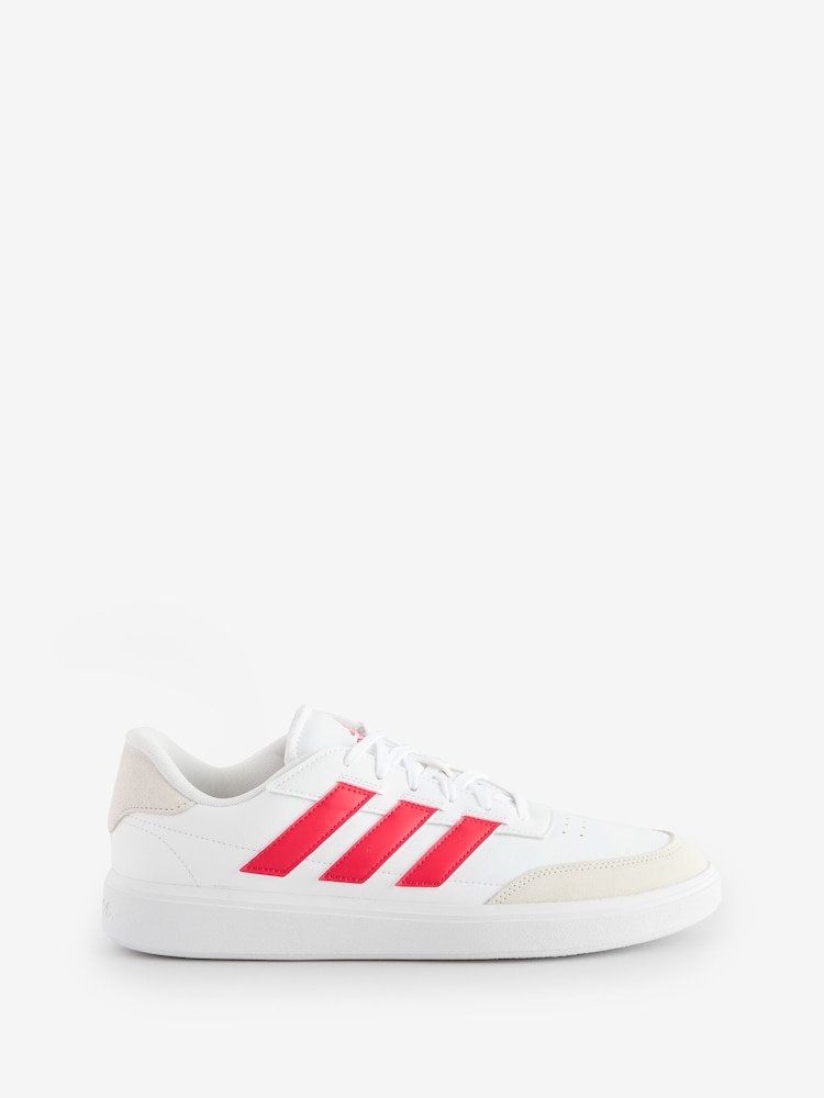 adidas White Courtblock Trainers - Image 1 of 10