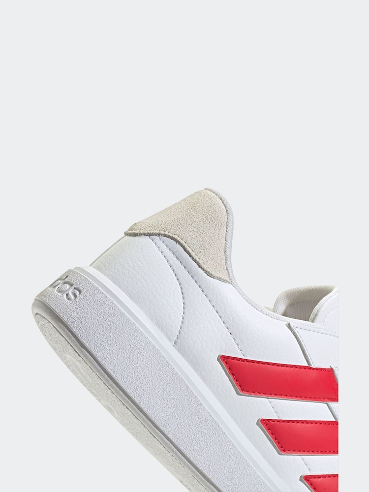 adidas White Courtblock Trainers - Image 10 of 10