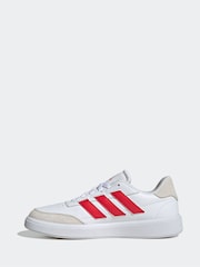adidas White Courtblock Trainers - Image 2 of 10