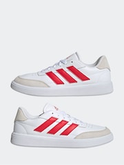 adidas White Courtblock Trainers - Image 6 of 10