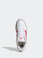 adidas White Courtblock Trainers - Image 7 of 10