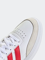 adidas White Courtblock Trainers - Image 9 of 10