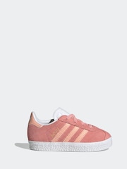 adidas Originals Pink Light Gazelle Comfort Closure Elastic Trainers - Image 1 of 9
