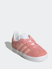 adidas Originals Pink Light Gazelle Comfort Closure Elastic Trainers - Image 3 of 9