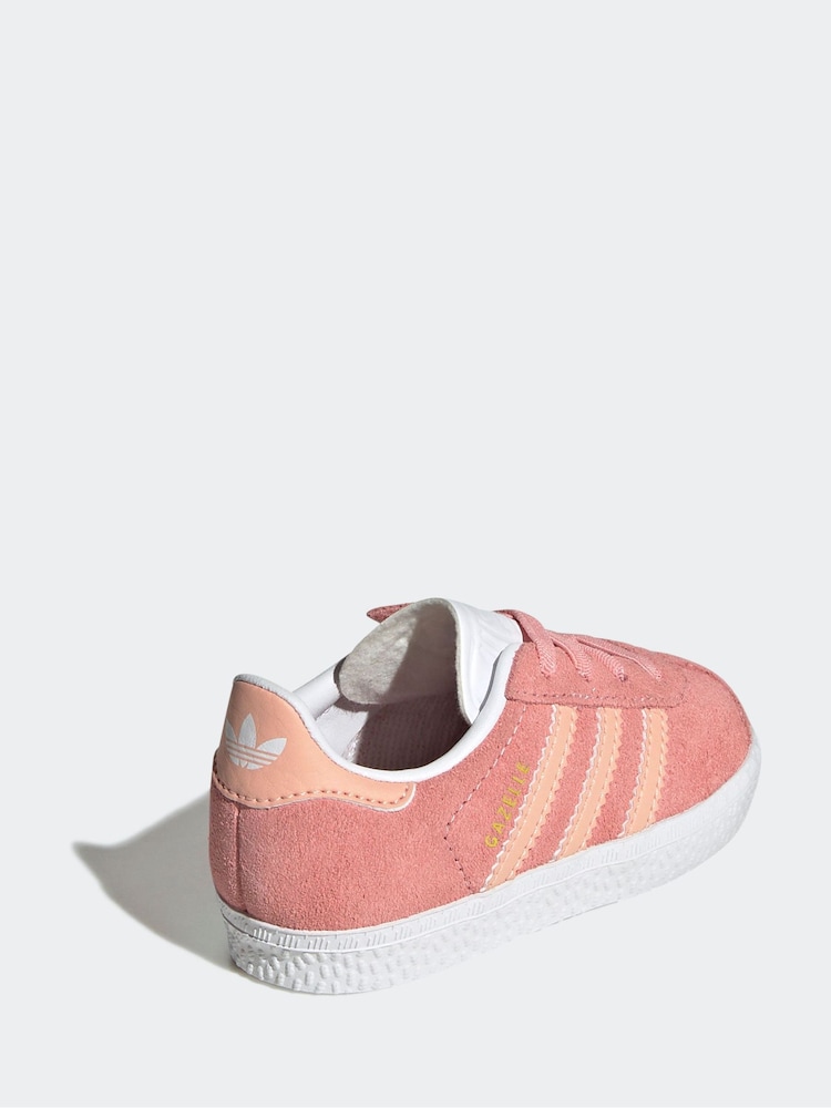 adidas Originals Pink Light Gazelle Comfort Closure Elastic Trainers - Image 4 of 9