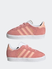 adidas Originals Pink Light Gazelle Comfort Closure Elastic Trainers - Image 5 of 9