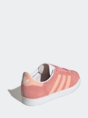 adidas original Pink Kids Gazelle Trainers - Image 4 of 9