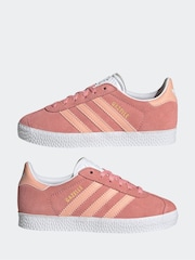 adidas original Pink Kids Gazelle Trainers - Image 5 of 9
