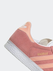 adidas original Pink Kids Gazelle Trainers - Image 8 of 9