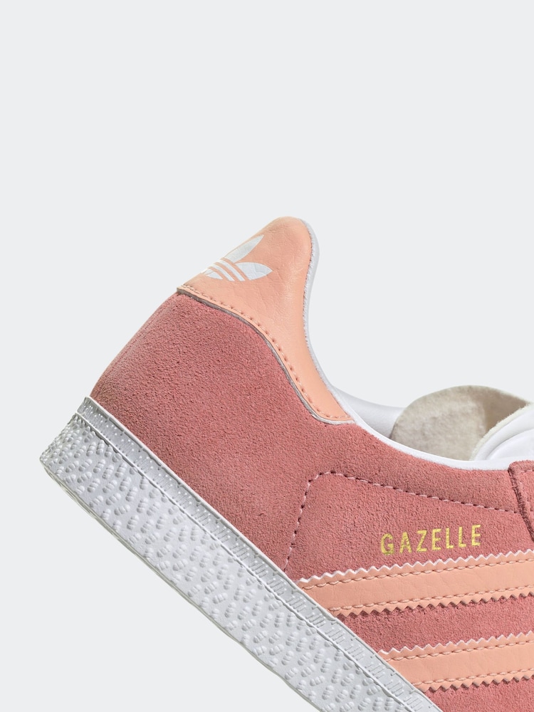 adidas original Pink Kids Gazelle Trainers - Image 8 of 9