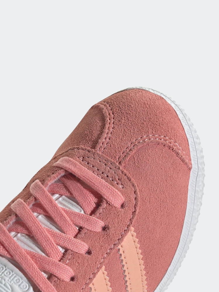 adidas original Pink Kids Gazelle Trainers - Image 9 of 9