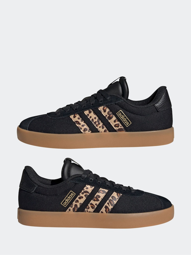 adidas Black Animal VL Court 3.0 Trainers - Image 12 of 18