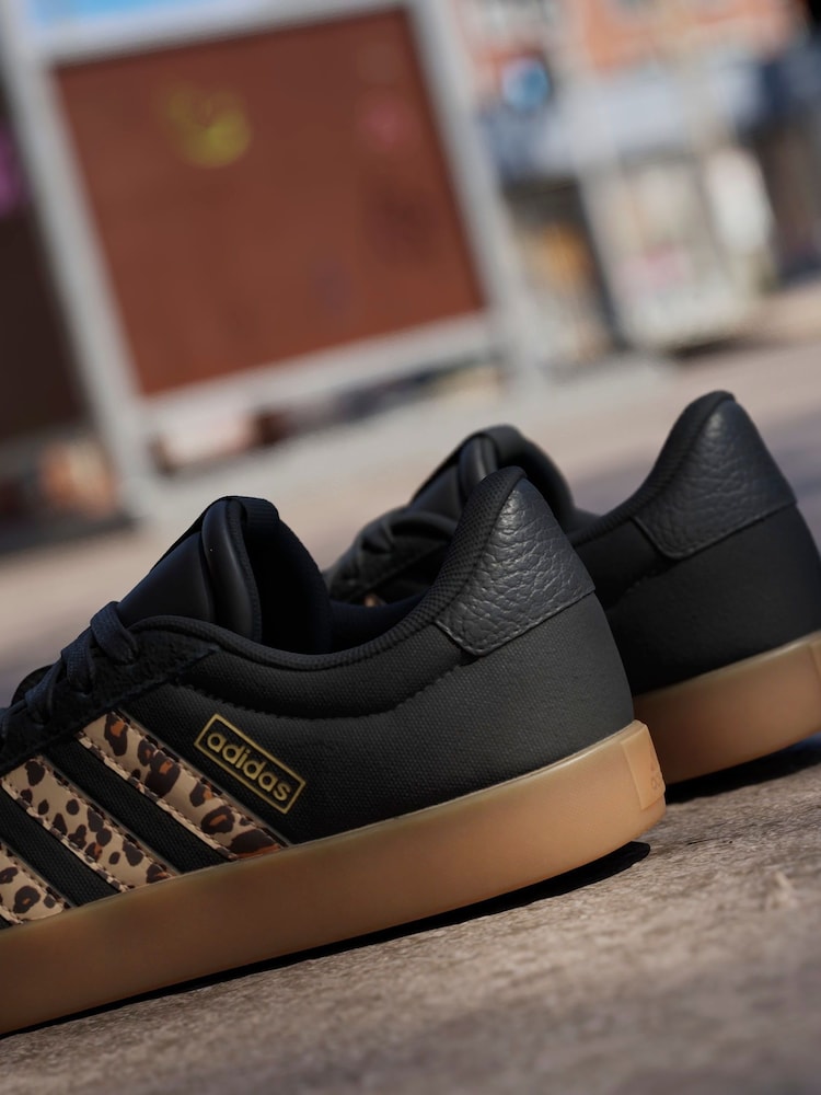 adidas Black Animal VL Court 3.0 Trainers - Image 8 of 18