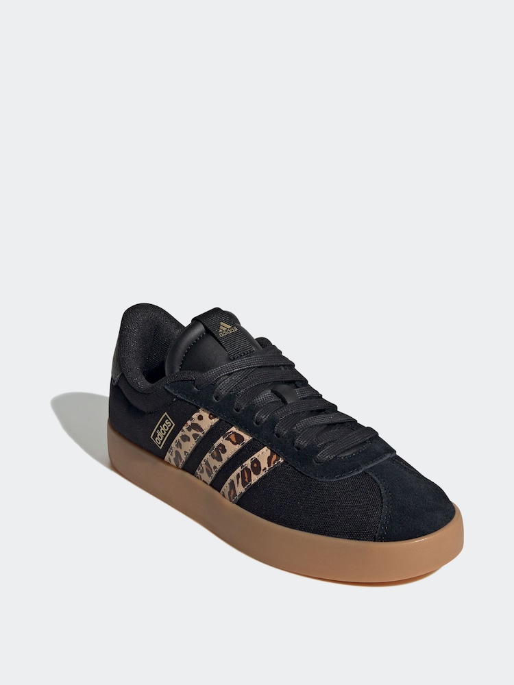 adidas Black Animal VL Court 3.0 Trainers - Image 9 of 18