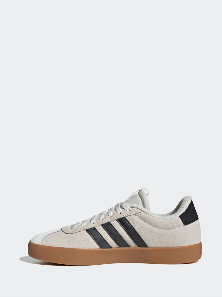 adidas White Off VL Court 3.0 Trainers - Image 2 of 9