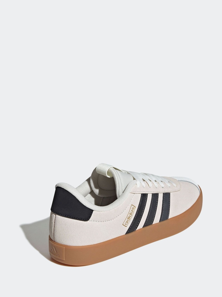 adidas White Off VL Court 3.0 Trainers - Image 4 of 9