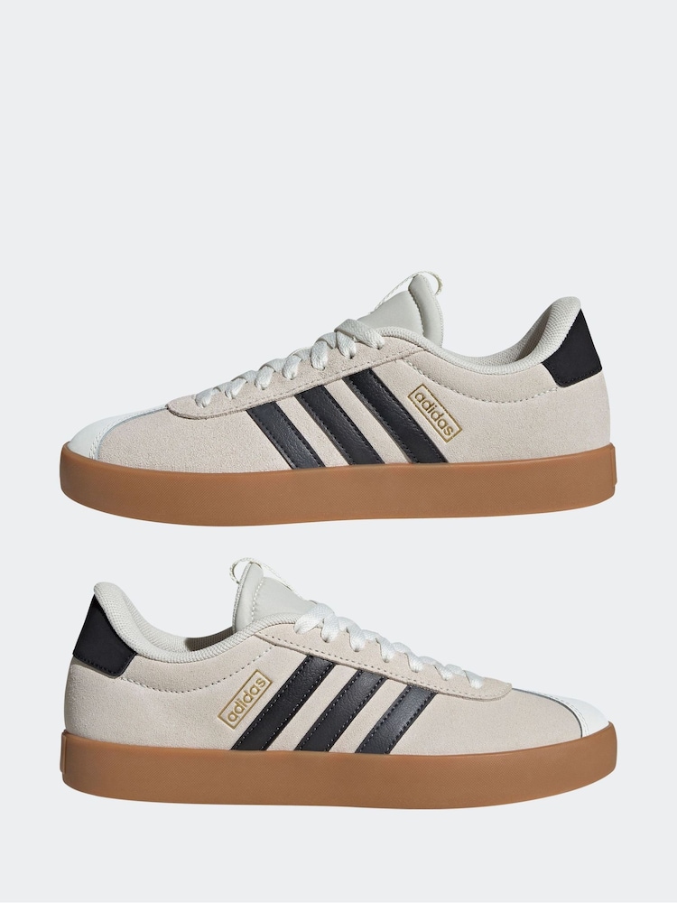 adidas White Off VL Court 3.0 Trainers - Image 5 of 9