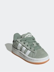 adidas Originals Dark Green Campus 00s Elastic Lace Trainers - Image 3 of 10