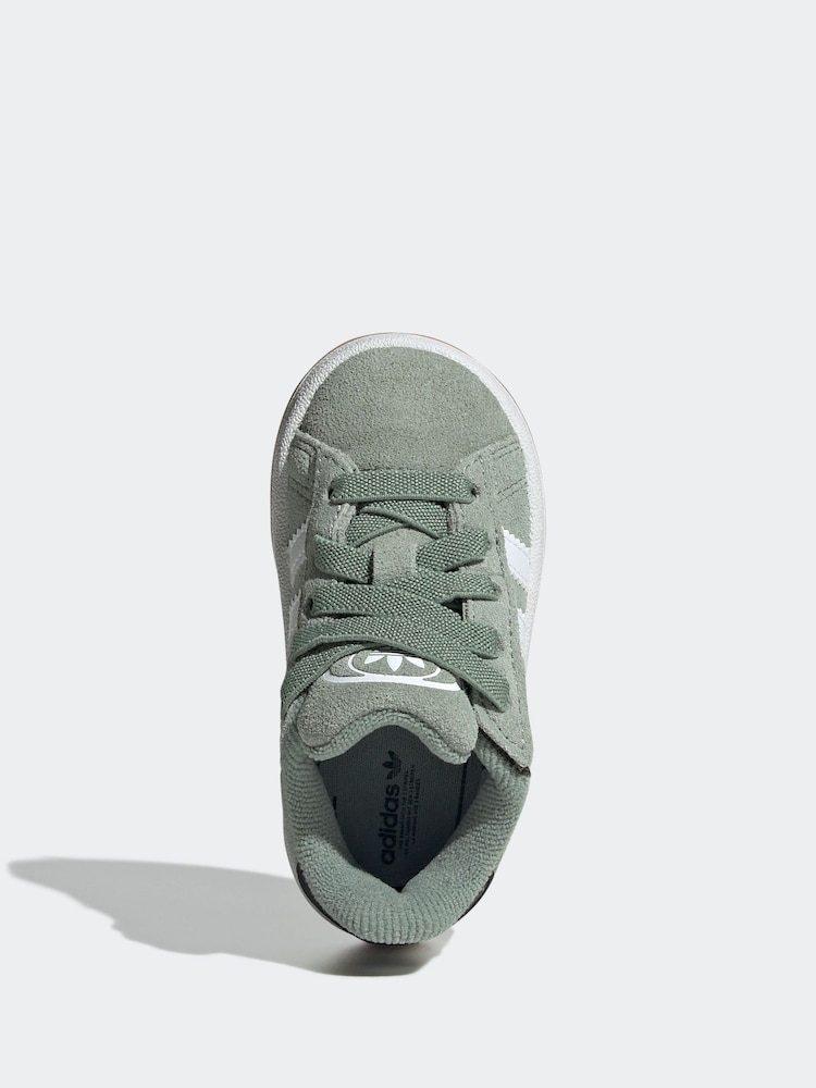 adidas Originals Dark Green Campus 00s Elastic Lace Trainers - Image 6 of 10