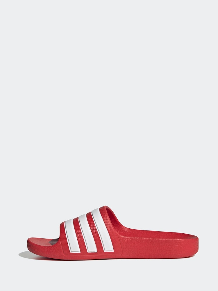 Rojo - Chanclas juveniles Adilette de Adidas - Imagen 2 de 9