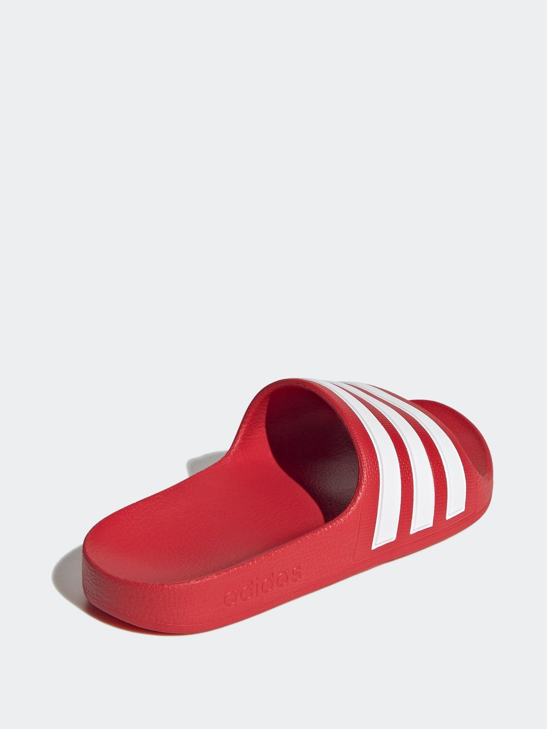 red adidas sliders