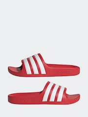 Rojo - Chanclas juveniles Adilette de Adidas - Imagen 5 de 9