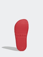 Rojo - Chanclas juveniles Adilette de Adidas - Imagen 6 de 9