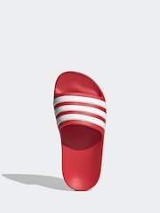 Rojo - Chanclas juveniles Adilette de Adidas - Imagen 7 de 9
