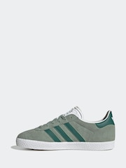 adidas Originals Dark Green Junior Gazelle Trainers - Image 2 of 9