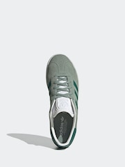 adidas Originals Dark Green Junior Gazelle Trainers - Image 6 of 9