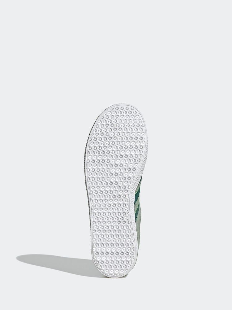 Ciemnozielony - adidas Originals Junior Gazelle Trainers - Image 7 of 9