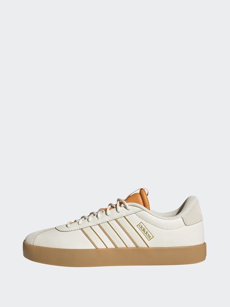 adidas Off White/Orange VL Court Trainers - Image 2 of 9 adidas Off White/Orange VL Court Trainers - Image 2 of 9
