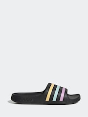 Negro/multicolor - Chanclas juveniles Adilette de Adidas - Imagen 1 de 9