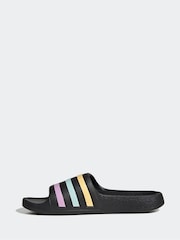 Negro/multicolor - Chanclas juveniles Adilette de Adidas - Imagen 2 de 9