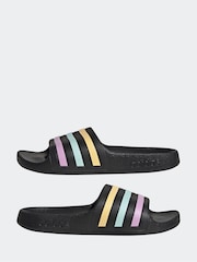 Negro/multicolor - Chanclas juveniles Adilette de Adidas - Imagen 5 de 9
