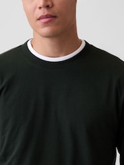 Tamsiai žalia - Gap Long Sleeve T-Shirt - 4 paveikslėlis iš 4