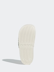 adidas White/Pink Kids Adilette Youth Sliders - Image 5 of 7