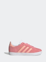 adidas Originals Dark Pink Junior Gazelle Trainers - Image 1 of 9