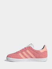 adidas Originals Dark Pink Junior Gazelle Trainers - Image 2 of 9