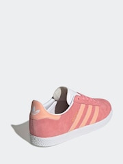 adidas Originals Dark Pink Junior Gazelle Trainers - Image 4 of 9