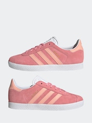 adidas Originals Dark Pink Junior Gazelle Trainers - Image 5 of 9