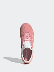 adidas Originals Dark Pink Junior Gazelle Trainers - Image 6 of 9