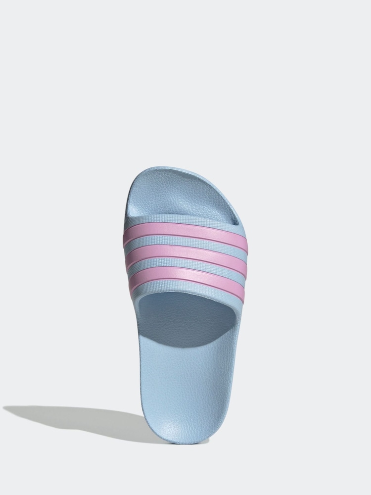 adidas Sky Blue Adilette Youth Kids Sliders - Image 7 of 9
