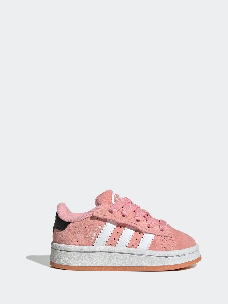adidas Originals Light Pink Campus 00s Elastic Lace Trainers - Image 1 of 10