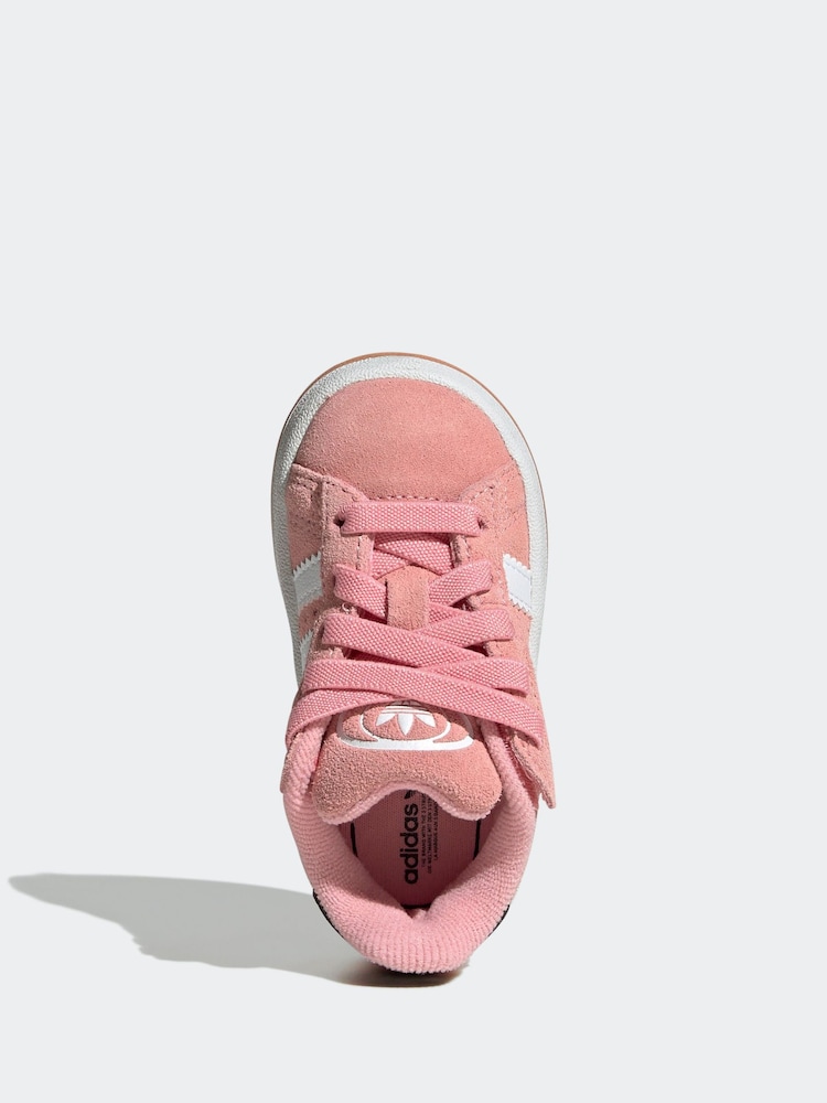 adidas Originals Light Pink Campus 00s Elastic Lace Trainers - Image 6 of 10
